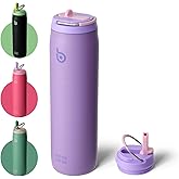 BOTTLE BOTTLE Stainless Steel Water Bottle with Straw Lid and Handle 32 oz Vacuum Insulated Cup for Sports Travel Gym Hiking, Leak-Proof Wide Mouth Water Bottles for Men and Women,violet