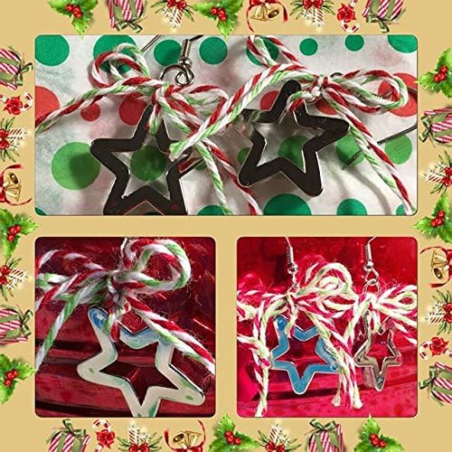 Silver Christmas Star Cookie Cutter Earrings