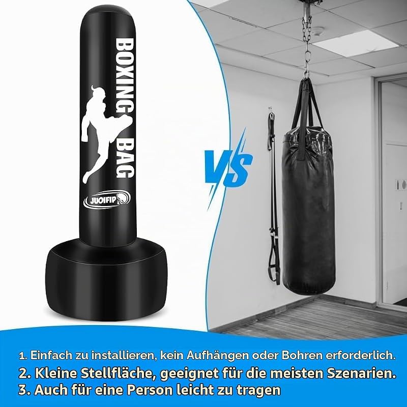 Boxsack Stehend für Erwachsene, 180cm Aufblasbare Boxsack — Foto 6 von 8
