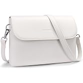 Lexiyat RFID Crossbody Bags for Women Vegan Leather with 2 Straps White | Purse Shoulder Bag Travel Cell Phone