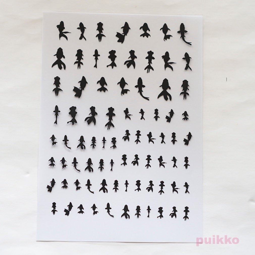 Amazon レジン封入用フィルム 金魚シルエット デコ素材 通販