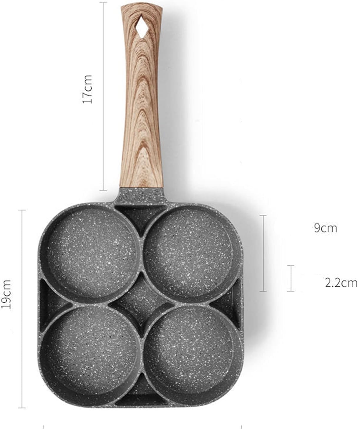 Amazon フライパン4穴オムレツパン焦げ付き防止パンワッフルエッグ餃子エッグバーガーパンタイプ多機能フライパン 朝食作り 4穴ラウンド フライパン オンライン通販