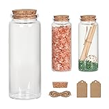 Miukada 150 ml Small Glass Jars with Cork Lids, 2