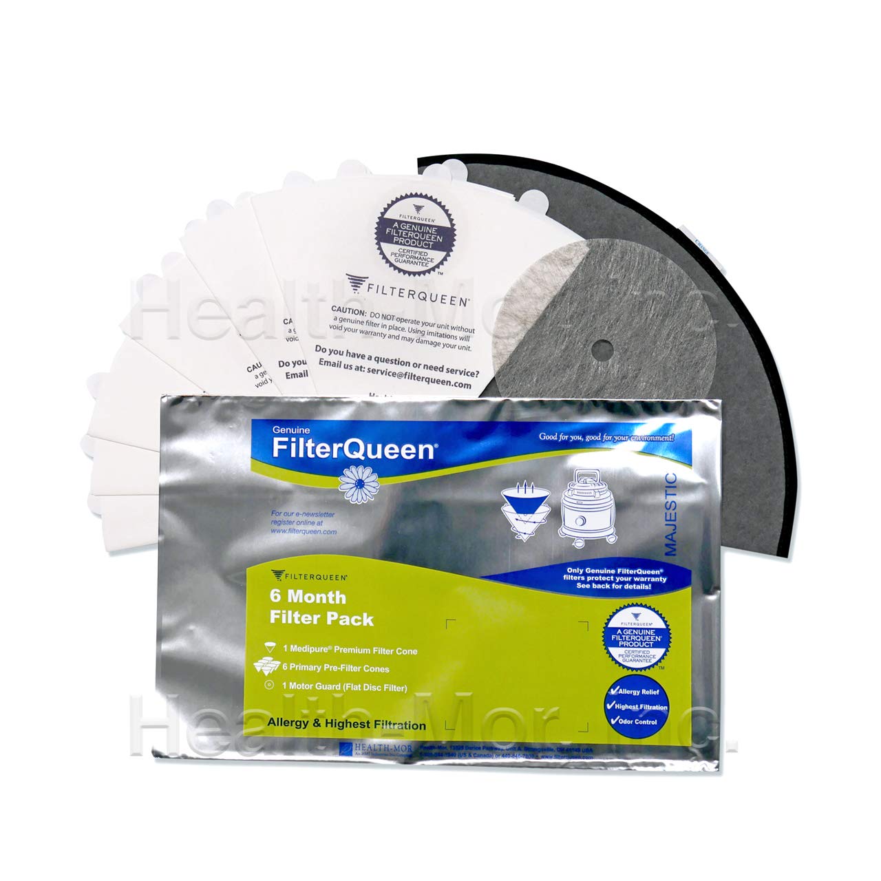 Filter Queen Majestic Replacement Filters, 6 Month Filter Cone Pack