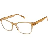 Scojo New York Arial Blue Light Reading Glasses, Handmade Scratch Resistant Readers for Women and Men