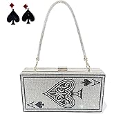 pearl&she Diamond Women Evening Handbags Purse Minaudiere Clutch Bag,Stack of Cash Dollars Crystal Clutch Purses