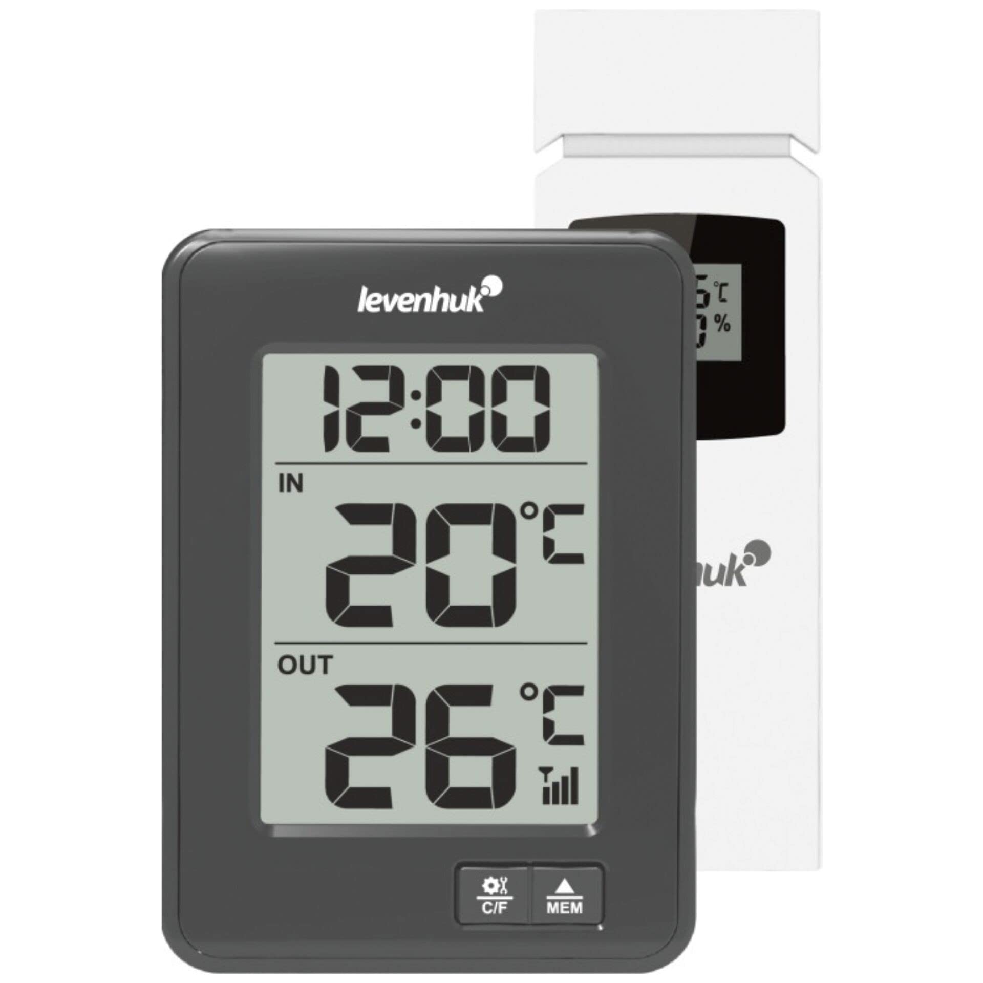 Levenhuk Wezzer BASE L50 Thermometer with Remote Sensor with Built-in Hygrometer and Screen