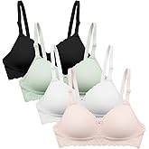 YESLAU Teens Girls Training Bras for 32a Big Kids Age 8-10 10-12 12-14 14-16 Years Old Lightly Padded Adjustable Sport Bra
