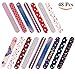 48pcs Slap Bracelets Party Favors 12 Different Designs with Patriotic USA Flag Stars Slap Bands