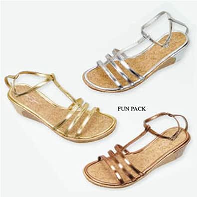 Amazon.com: Nicole Simpson Ladies Platform Sandals in Bronze,Gold,Silver,Fushia: Shoes