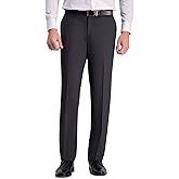 J.M. Haggar Mens 4-Way Stretch Straight Fit Flat Front Dress Pant