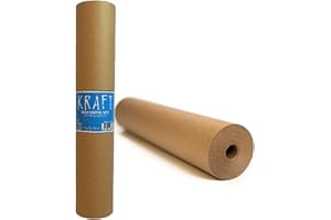 PAPERSAURUS Kraft Brown Wrapping Paper Roll 18" x 1,200" (100 ft) – 100% Recyclable Craft Construction and Packing Paper for Use in Moving and Bulletin Board Backing