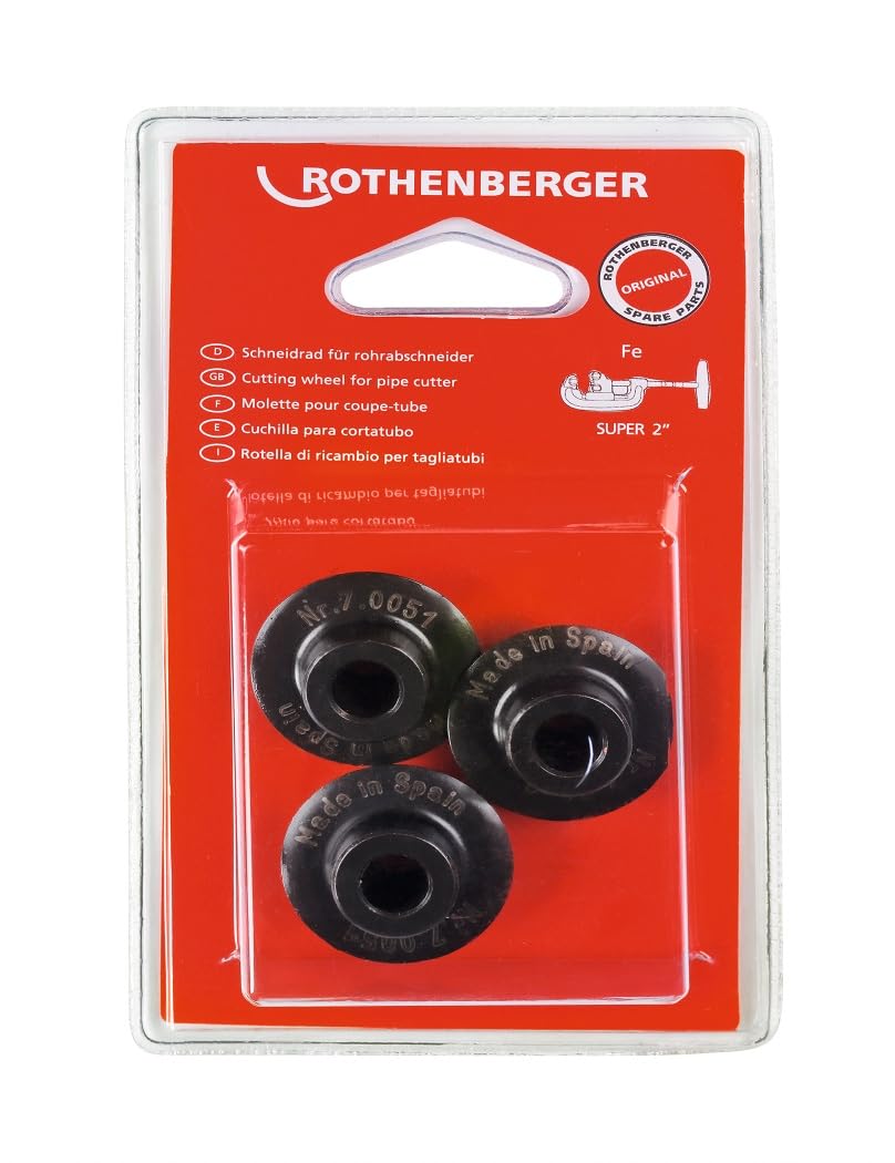 Rothenberger 7.0051D 2-Inch Cutter Wheel for Steel - Black (3-Piece)