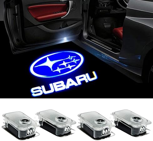 Amazon Haohaoyun 4個セット高品質 Ledチップ スバル Subaru ロゴ カーテシランプ カーテシライト ゴーストシャドーライト カーテシーランプ 車 バイク