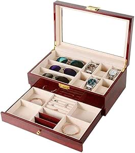 Joyería de la caja de almacenamiento de collar de anillos aretes 6 Ver