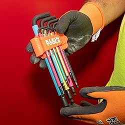 Klein Tools BLS9M 9-Piece Metric Ball End Hex Key