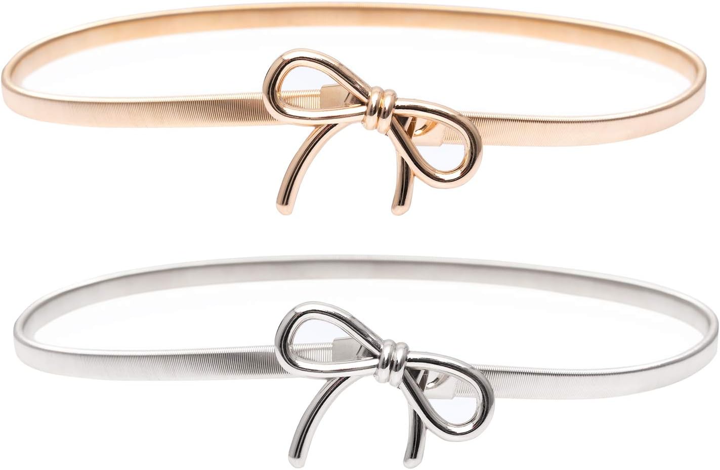 HaoPiDai Metal Cinch Gold Belts For Women Skinny Waist Mirror Elastic Chain Belt By Designer