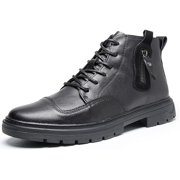 靴 Y's SMOOTH LEATHER PLATFORM ZIP UP BOOTS Punk Lace-up and Zipper Platform Boots - Unicun