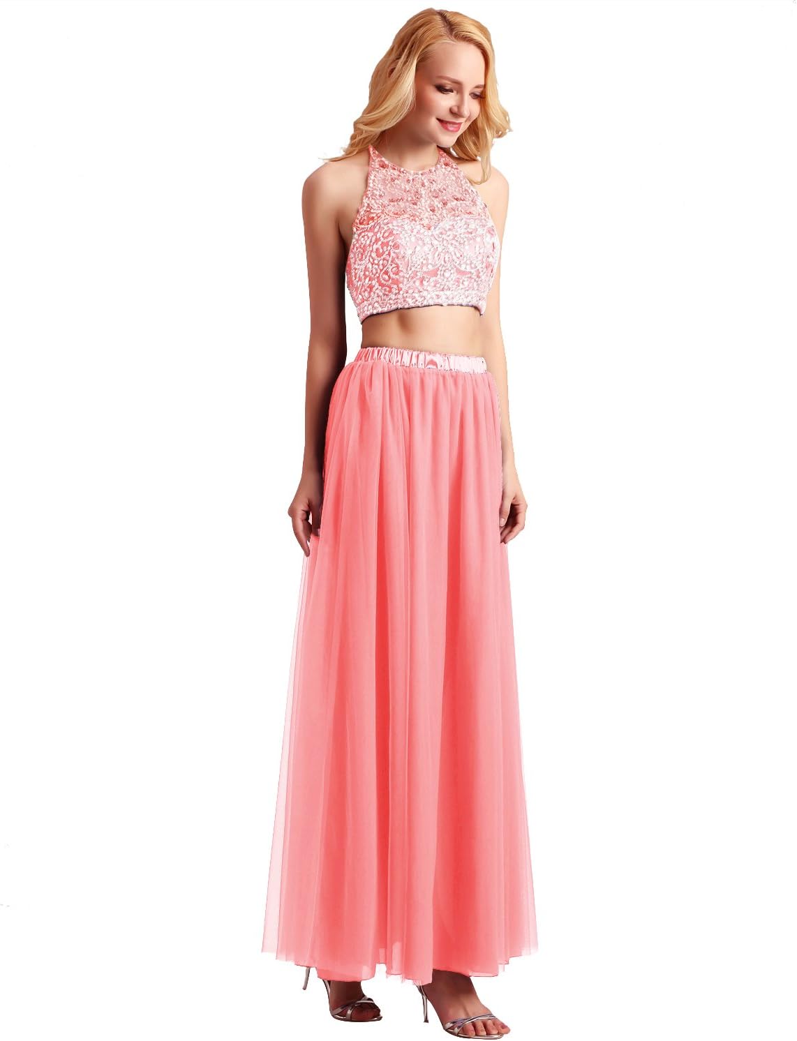 Bridesmay Women's Long Tulle Skirt Maxi Prom Evening Gown Bridesmaid Formal Skirt