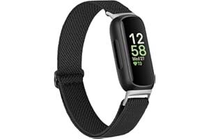 Vancle Elastic Bands for Fitbit Inspire 3 Bands Women, Breathable Adjustable Replacement Stretchy Nylon Loop Wristband Sport Straps Compatible with Fitbit Inspire 3 Fitness Tracker