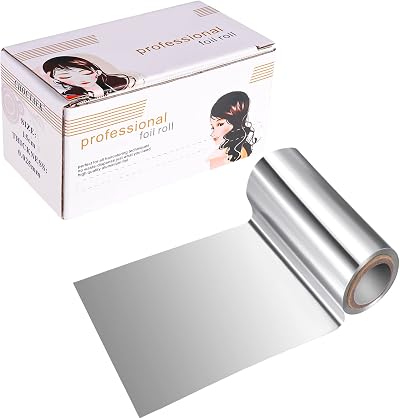 Fuyamp 1 Pack 15 M Silver Hair Foil 15 cm Wide for Highlighting and Coloring