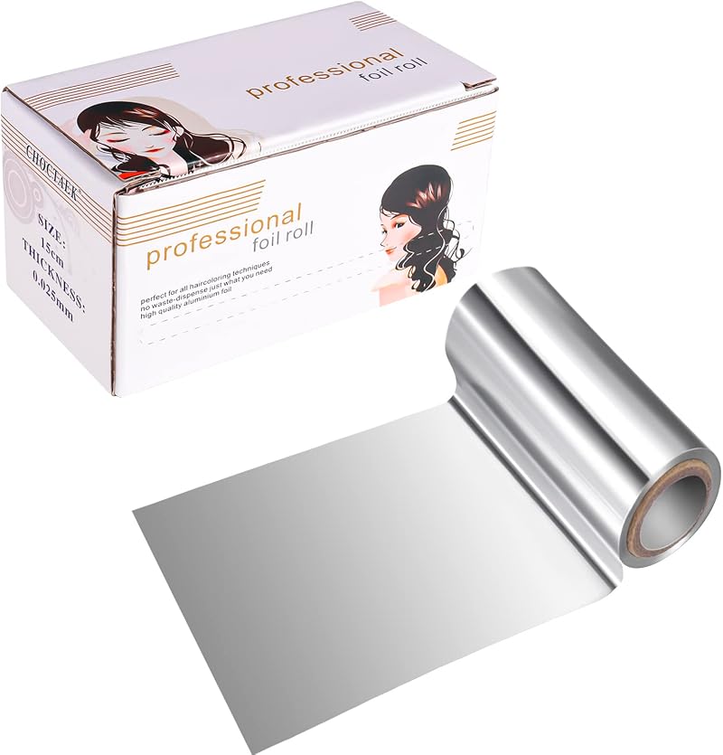 Fuyamp 1 Pack 15 M Silver Hair Foil 15 cm Wide for Highlighting and Coloring
