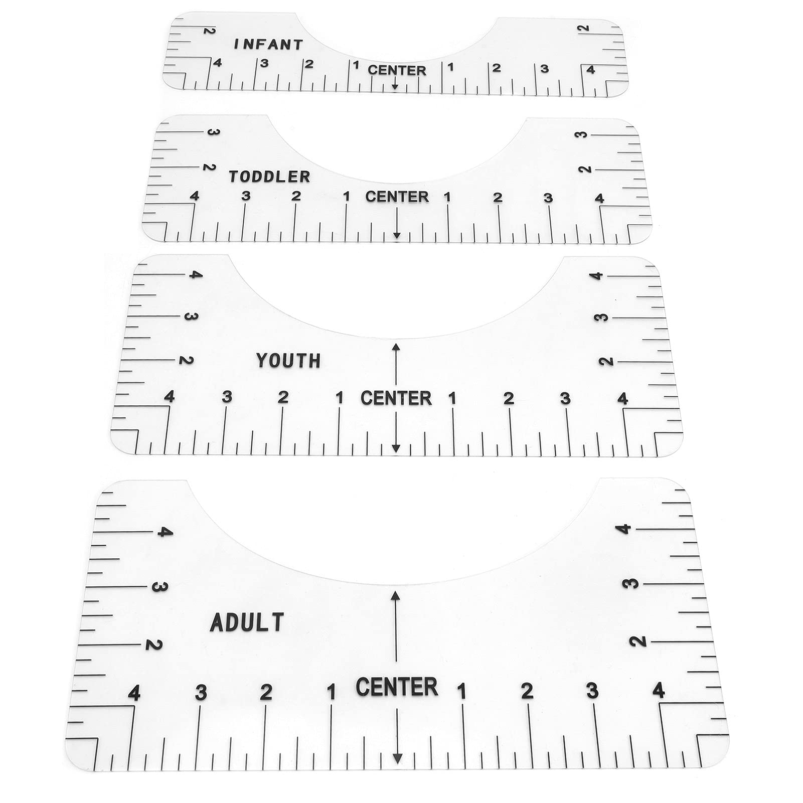 cersalt T-Shirt Alignment Tool, PVC Alignment Ruler Soft for Design Clothes for Sewing