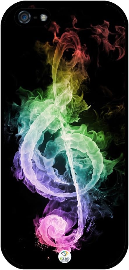 iZERCASE Music Note Colorful RUBBER iphone SE/iPhone 5S case - Fits iphone SE, iPhone 5S T-Mobile, AT&T, Sprint, Verizon and International