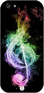 iZERCASE Music Note Colorful RUBBER iphone SE/iPhone 5S case - Fits iphone SE, iPhone 5S T-Mobile, AT&T, Sprint, Verizon and International