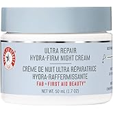 First Aid Beauty - Ultra Repair Hydra-Firm Night Cream, Hydrating Night Repair Skin Cream, Visibly Combat Signs of Aging, Deeply Rich & Buttery Texture, Alcohol Free, Sensitive Skin Safe, 1.7 oz