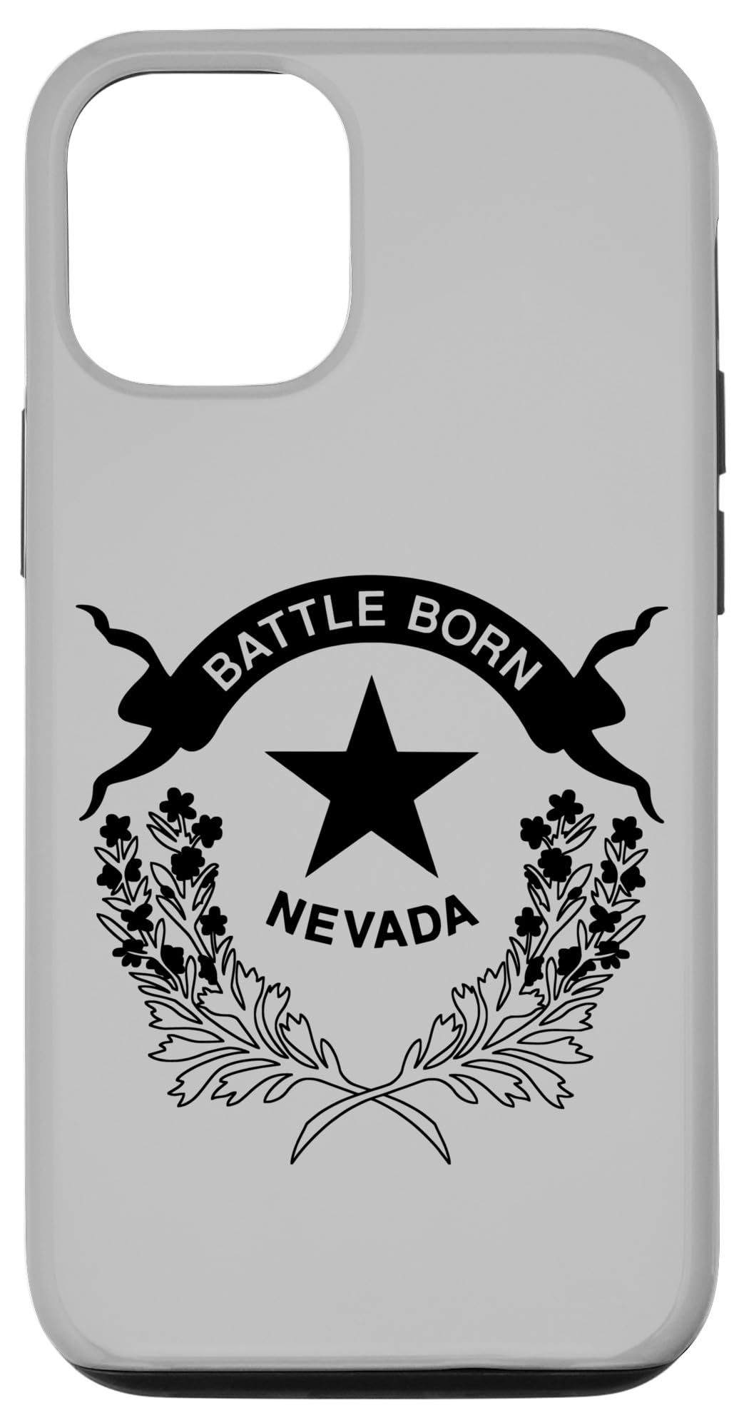 iPhone 12/12 Pro NEVADA STATE FLAG BLACK Case