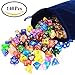 Outee 140 Pcs Polyhedral Dice Set DND Dice 20 Color Complete Dice and Dice Sets for MTG RPG Dice Game with 1 Big Pouch