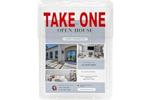 MEDIZ Calendars and More, Inc. Outdoor Real Estate Brochure Holder – Clear PETE Plastic Take-One Box with Snap-Shut Lid – Holds Up to 200 Flyers or Brochures (1)