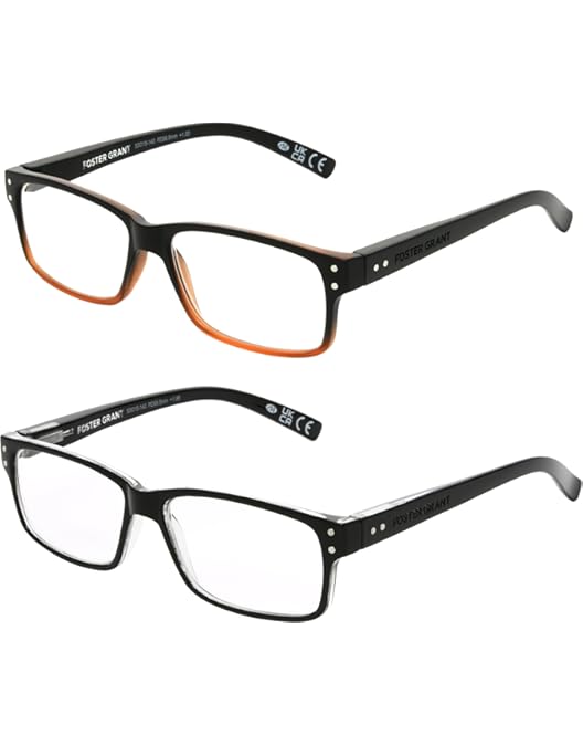 Foster Grant Coppia Occhiali Da Lettura Di Ricambio +2,00 Lotto Di 2 Nuovi - Foto 2