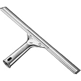Unger Professional Stainless Steel Heavy-Duty Squeegee, 12", Silver
