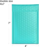 Switory Teal Bubble Mailers 4x7in Self-Seal 50ct Padded Envelopes view 7