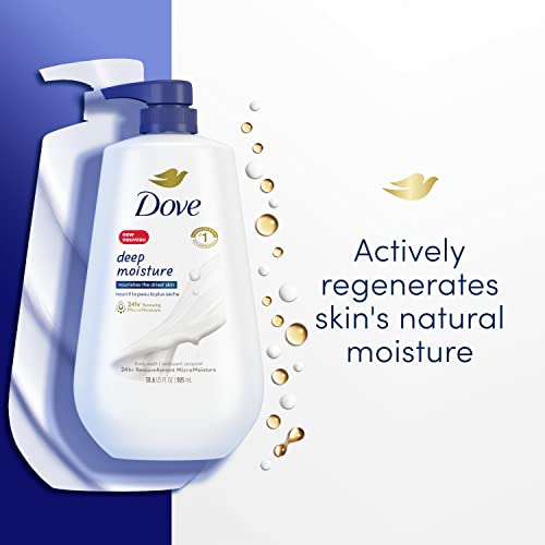 Dove Body Wash with Pump Deep Moisture 3 Count For Dry Skin