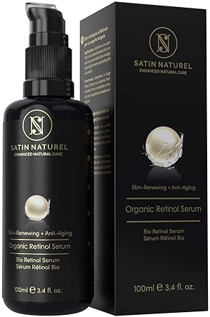 EINFÜHRUNGSANGEBOT BIO Retinol Serum Vegan 100ml - DREIFACHE GRÖßE - 3% Retinol Liefersystem mit 25% Vitamin C Komplex, Aloe 