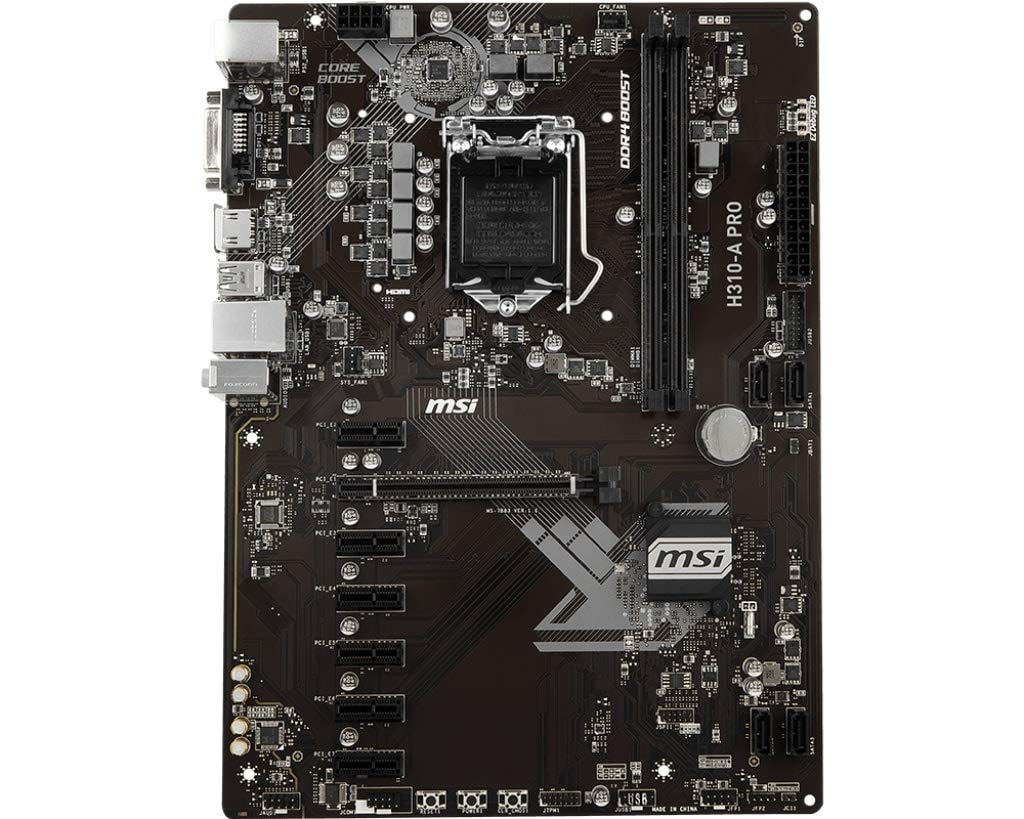 MSI H310-A PRO Socket 1151/DDR4/S-ATA 600/ATX Motherboard - Black