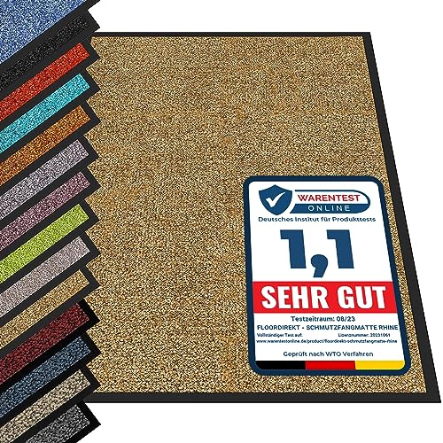 etm® Schmutzfangmatte - Fußmatte in vielen Größen - Türmatte Fußabstreifer für Haustür innen und außen (Beige, 120x180 cm)