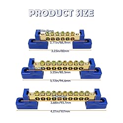 Tugermoola 6PCS Grounding Bus Bar Kit 6/8/10