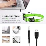 MASBRILL Light Up Dog Collar LED USB Rechargeable Green S view 3