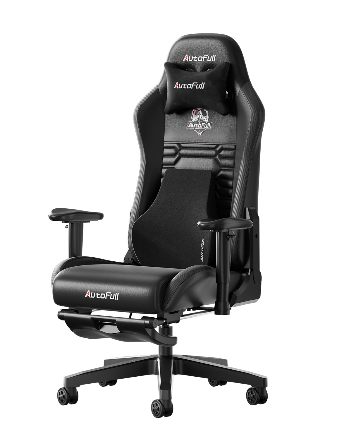 Photo 1 of **UNTESTED**
AutoFull C3 Gaming Chair, Racing Style Gaming Chair with Ergonomic Lumbar Support,Adjustable High Back PU Leather PC Chair with Footrest,Black