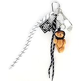 Goktvai Bear Bag Purse Charms, Cute Y2K Rope Bag Purse Charms Teddy Bear Helmet Golf Cute Plush Keychain Designer Jewelry for Women