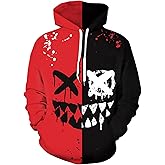 Aueoero Men's Graphic Pullover Hoodie, Men 3D Print Novelty Sweatshirt