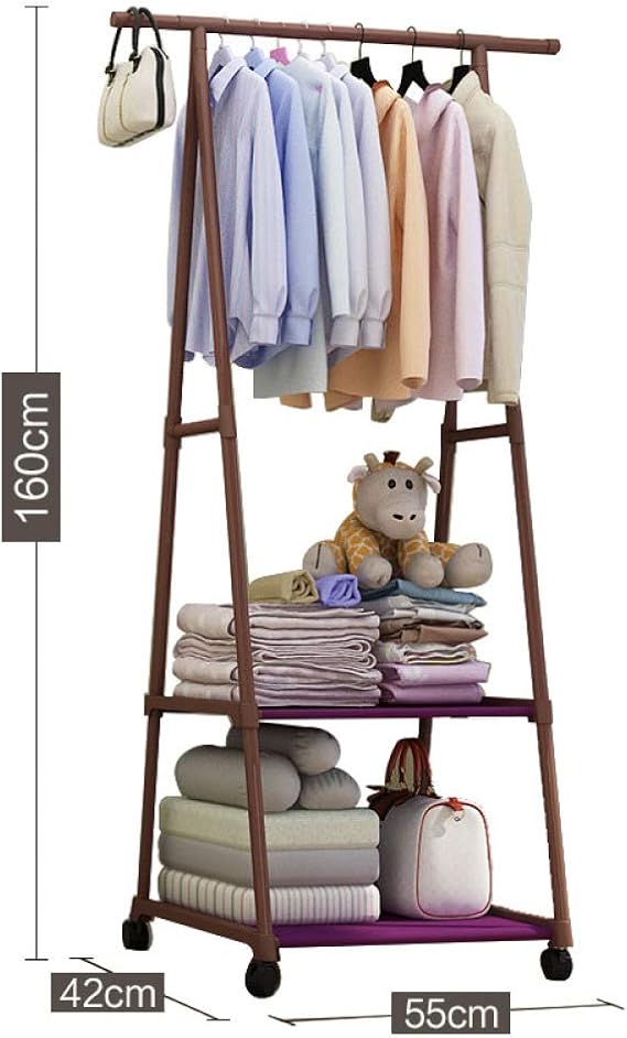 Perchero de 160 cm, Sombrero Bolsas de ropa Riel de perchero, Perchero