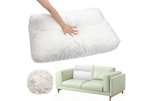 JZHLLA Shredded Foam Sofa Back Cushions Replacement Fluffy Memory Sponge Couch Pillow with Quilted Design 31.4x18x5 Inch Lumb