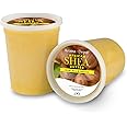 Raw African Shea Butter 32 oz. Container Yellow/GoldGrade A 100% Pure Natural Unrefined Fresh Moisturizing. Ideal for Dry and Cracked Skin. Can be use in Body, Hair and Face. (2 PACK)
