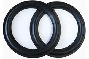 SPATHIPHYLLUM 2pcs Black Color 10” Rubber Speaker Edge Surround Rings Replacement Parts for Speaker Repair or DIY (10")