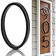 5" Metal Floating House Numbers,Ranslen Black Zinc Alloy Solid Modern House Address Number,Anti-Rust House Numbers Decorative Address Sign for Door Garden Mailbox with Nail Kit,Coated Black,Number(0)